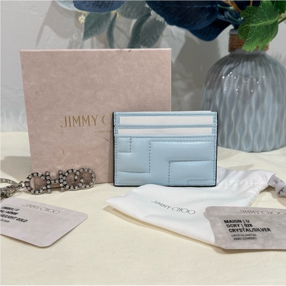 BUNDLE OF 2 - Jimmy Choo Card Holder & Bag Charm Key Chain - Picture 3 of 15